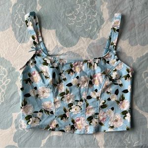 Victoria’s Secret floral blossom corset crop top